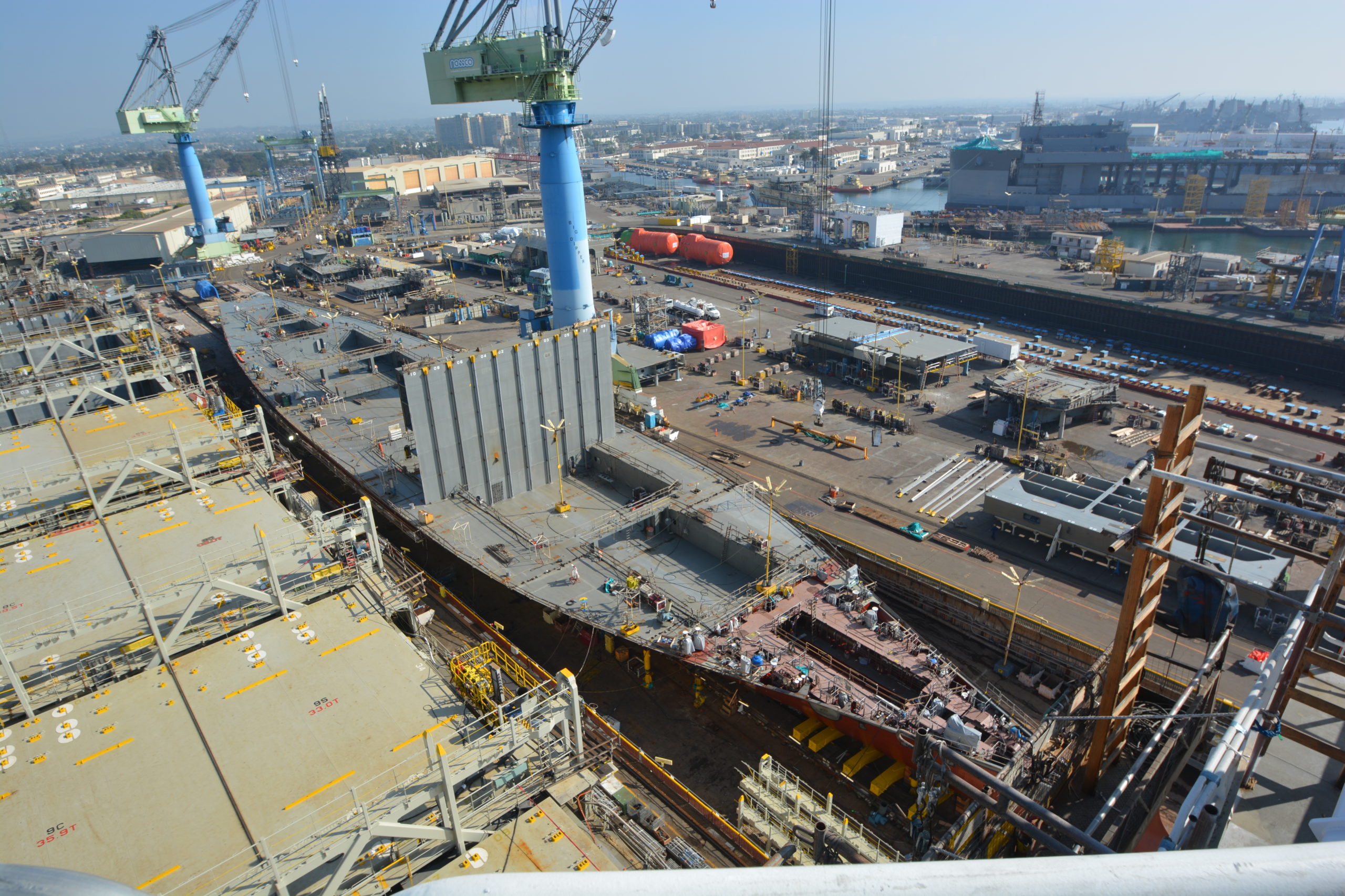 A Marlin Class LNG container ship being constructed for TOTE Maritime, which will use LNG from the Tacoma project to fuel its converted containerships operating between Washington state and Alaska. The company previously constructed the world's first LNG containerships, which are in operations in Puerto Rico.  Photograph courtesy TOTE Maritime