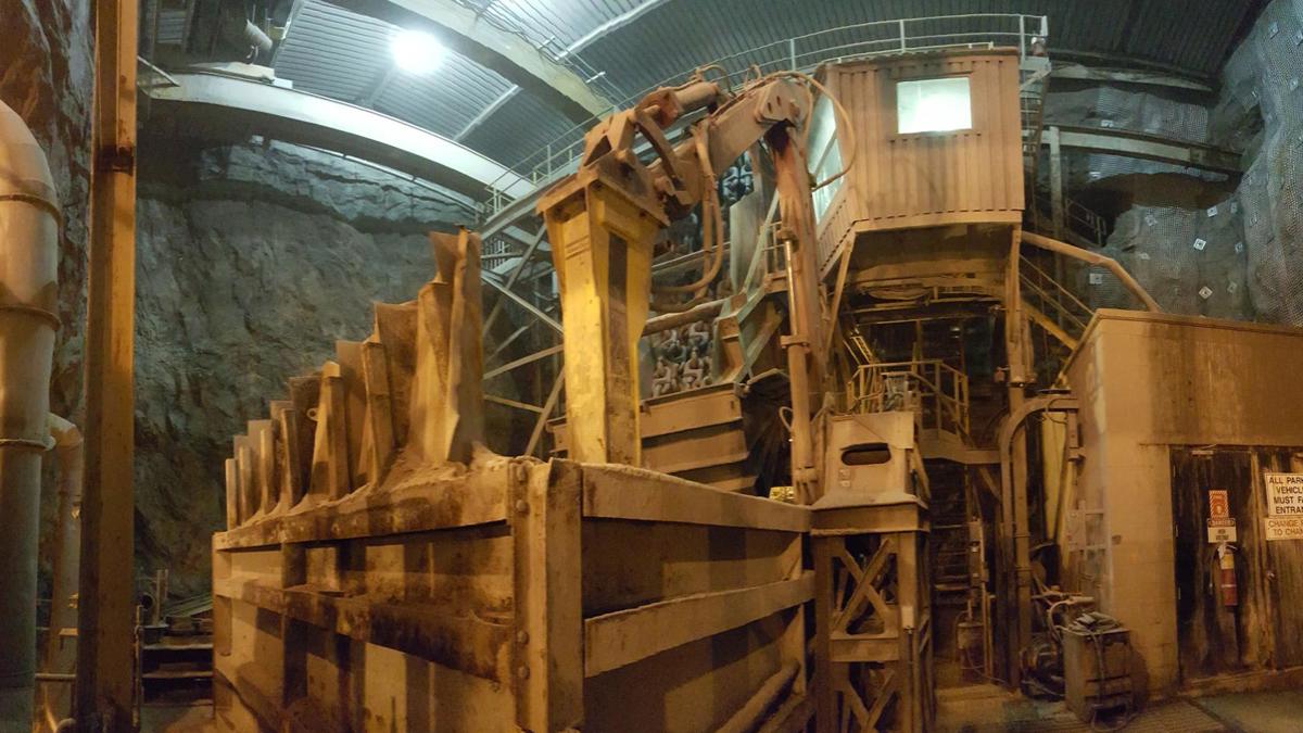 Underground crusher at the Cadomin Limestone Quarry. Photo courtesy Heidelberg Materials Canada