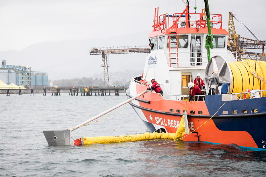 A spill response vessel. Photograph courtesy Trans Mountain