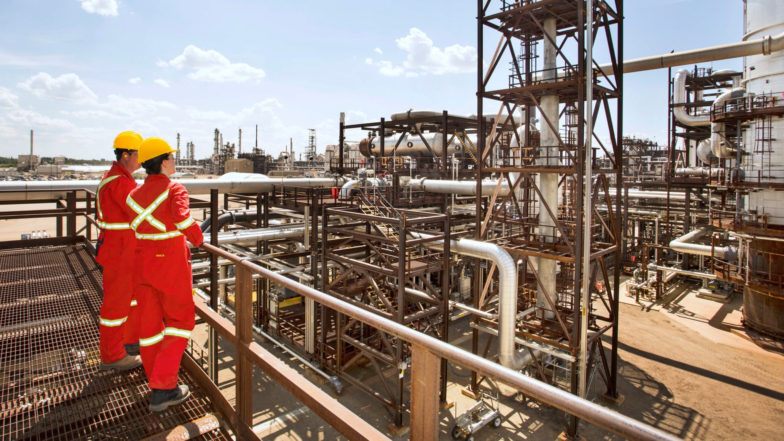 Workers at the Quest carbon capture and storage project near Edmonton, Alberta. Photo courtesy Shell