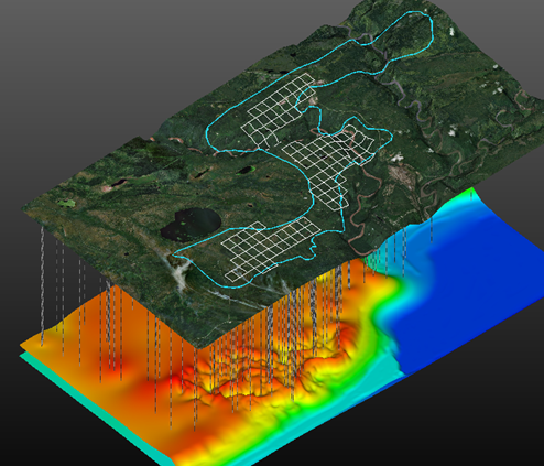 Map outlining the Clarke Lake reef and the geothermal permit area for the project. Photograph supplied for Canadian Energy Centre