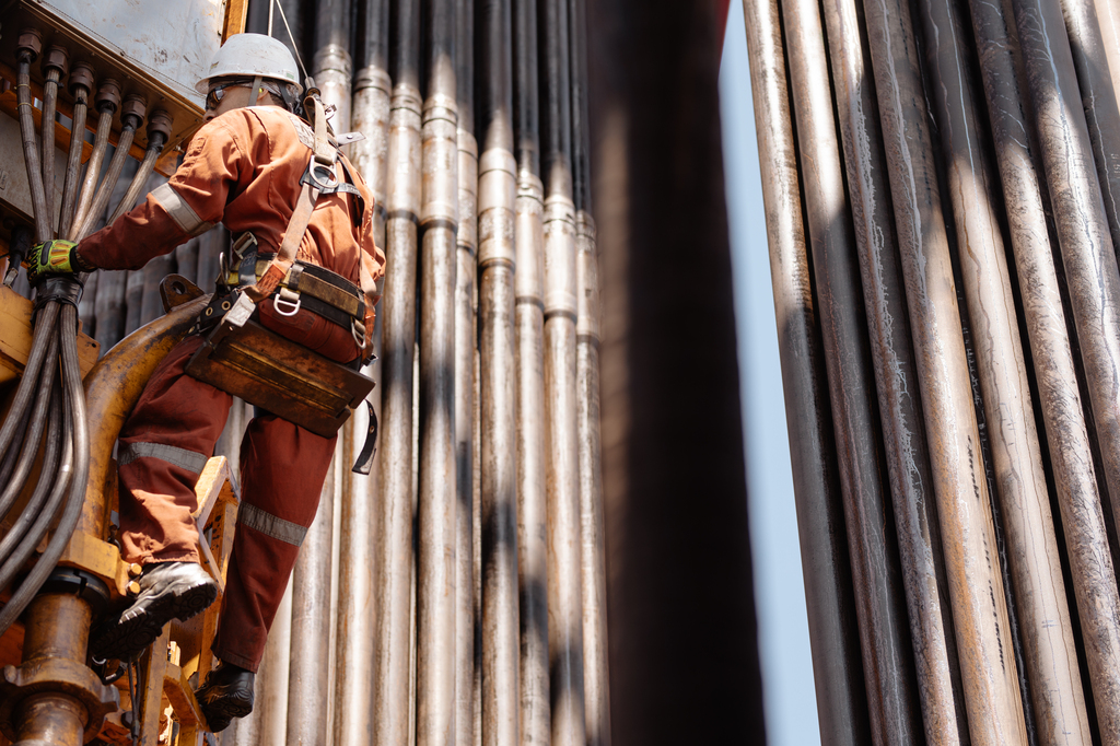 Worker at the Peregrino floating production, storage and offloading vessel offshore Brazil. Photo courtesy Equinor