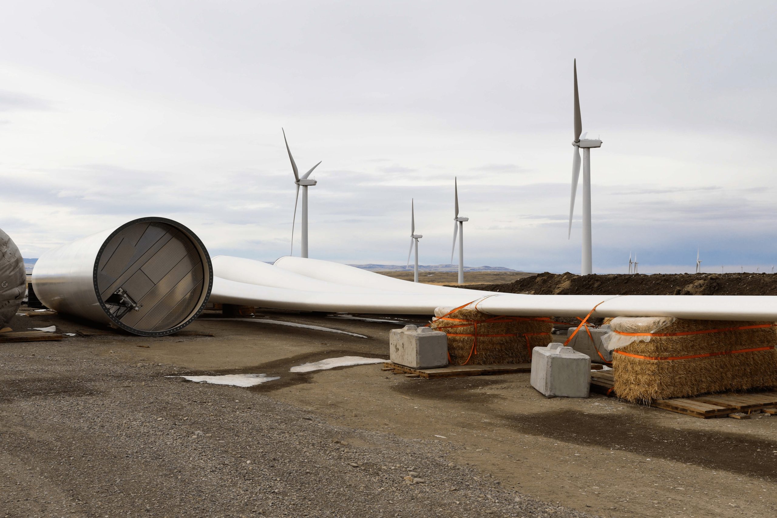 Wind power project construction in Alberta. Photo courtesy TransAlta
