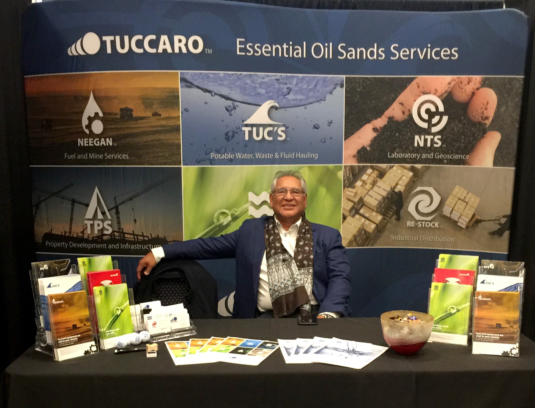 Dave Tuccaro at an industry trade show. Photo courtesy Tuccaro Group