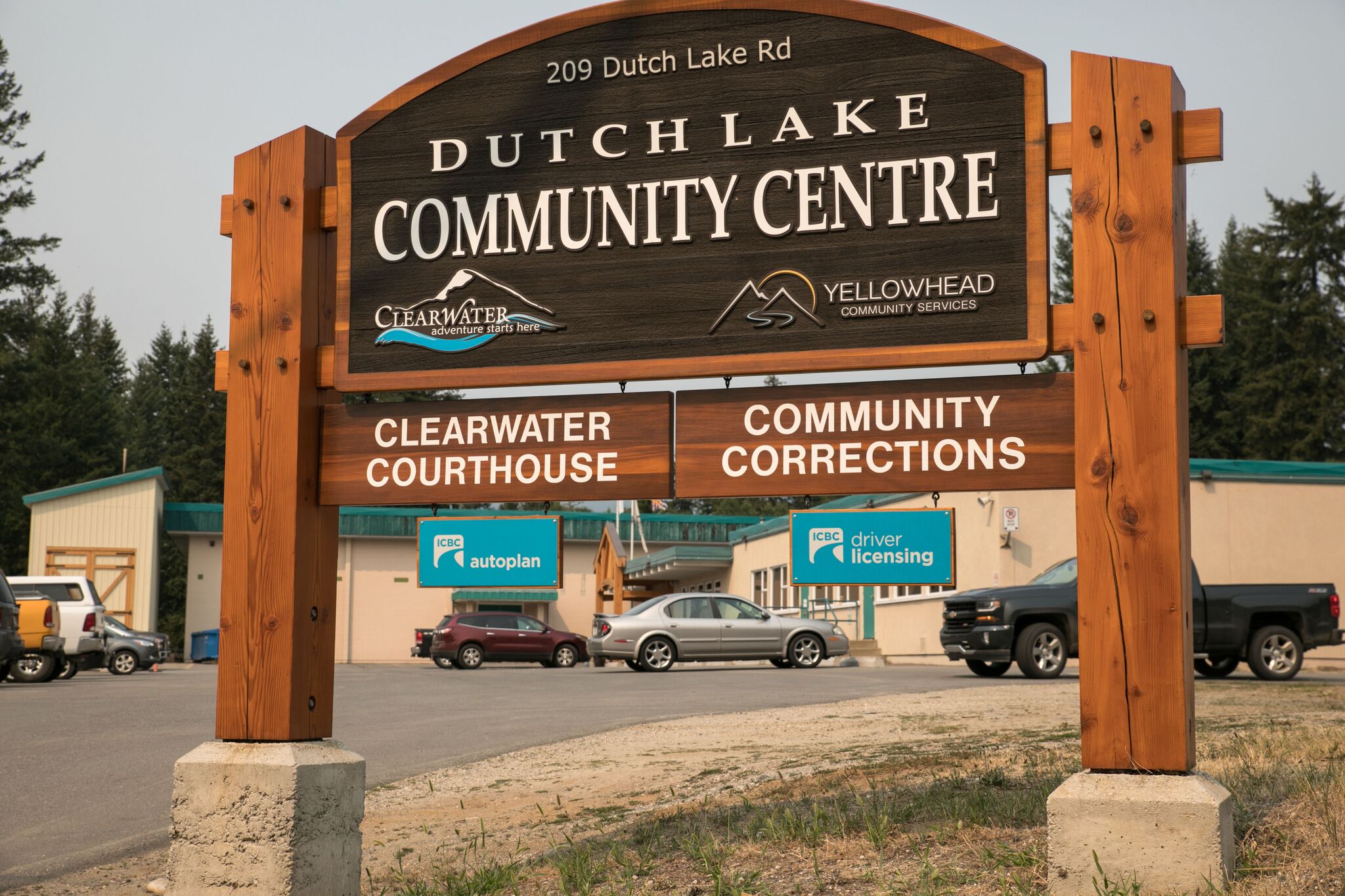 Sign for the Dutch Lake Community Centre in the District of Clearwater. Photograph supplied for Canadian Energy Centre