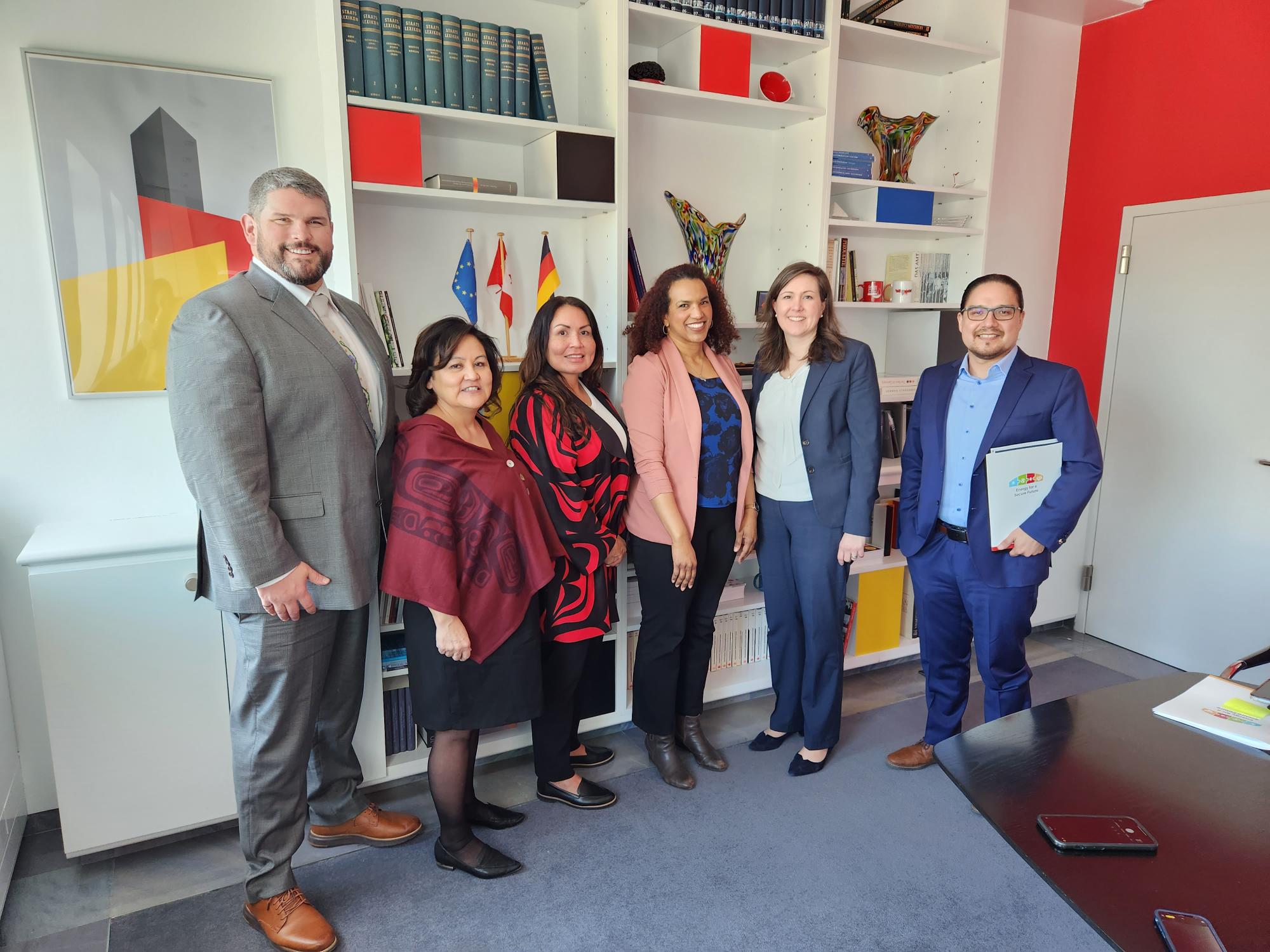 Indigenous leaders meet with Karina Häuslmeier from the German embassy in Canada. Photo courtesy Energy for a Secure Future