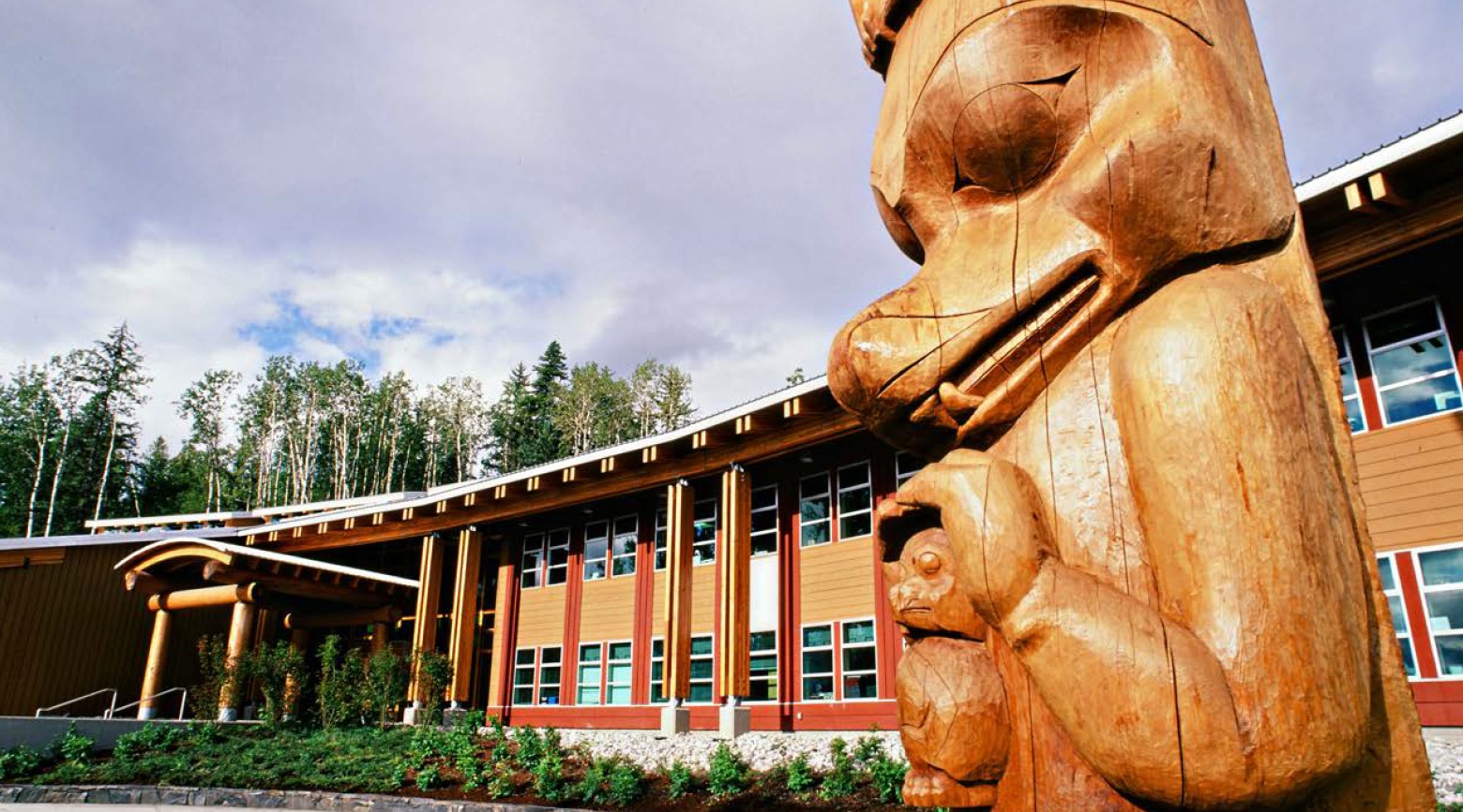 The main building of the Nisga'a Lisims Government, on the northern coast of British Columbia. The Nisga'a Nation part of a joint venture proposing a new LNG project on its territory. Photo courtesy Nisga'a Lisims Government