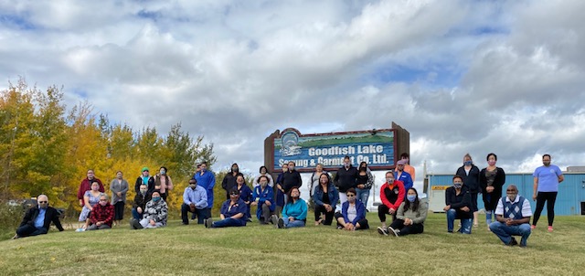 Employees of the Goodfish Lake Sewing and Garment Company in northern Alberta. Photograph supplied for Canadian Energy Centre