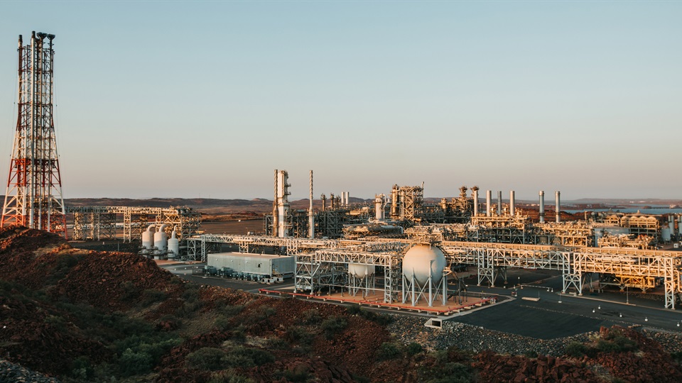 The Pluto LNG project in Western Australia. Photo courtesy Woodside Petroleum