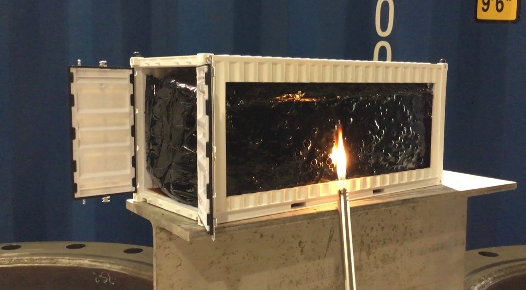 A sample of solidified bitumen prepared for transport. Photograph courtesy BitCrude